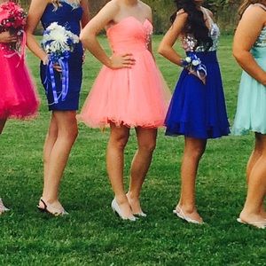 Strapless homecoming dress